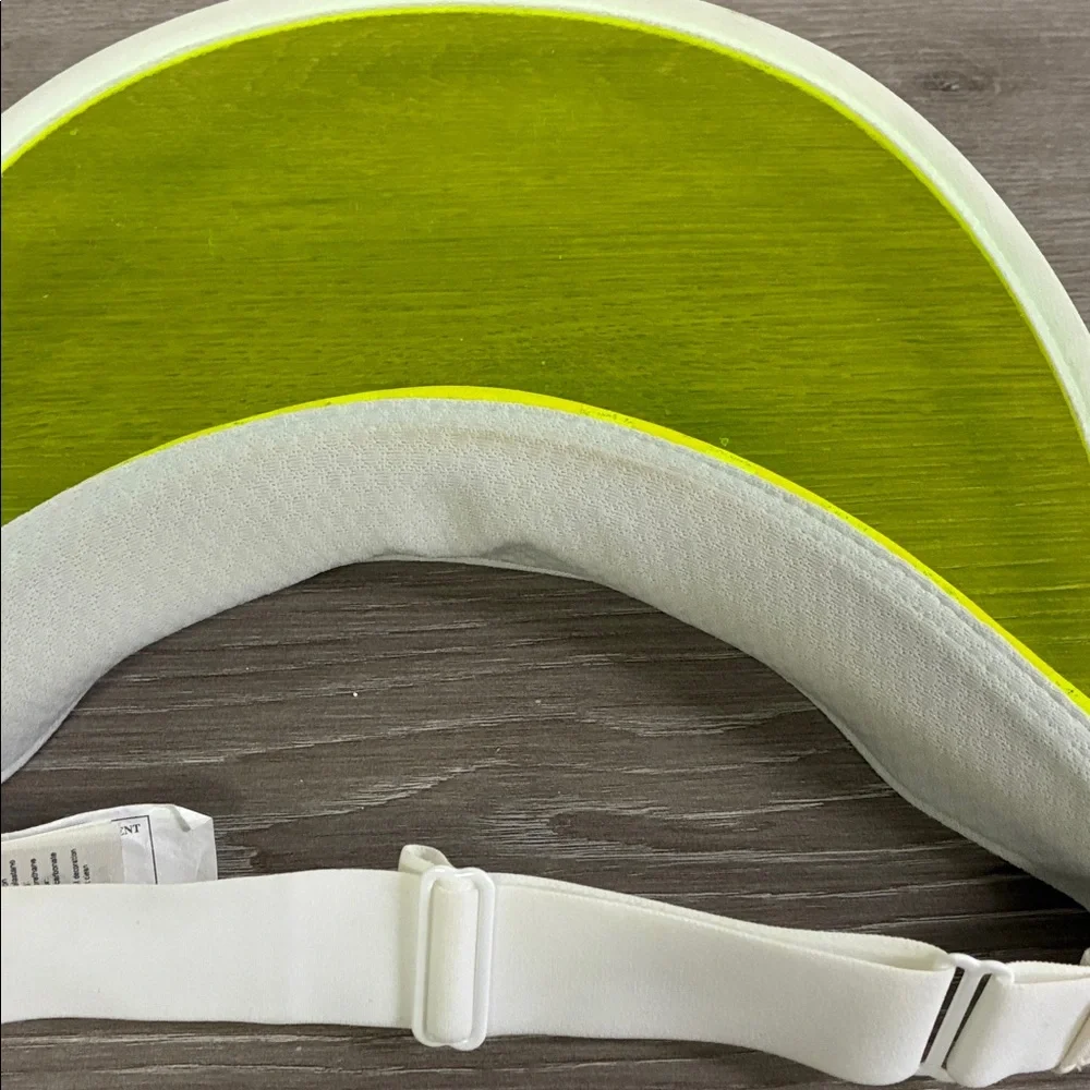 lululemon athletica White and Lime Green Visor